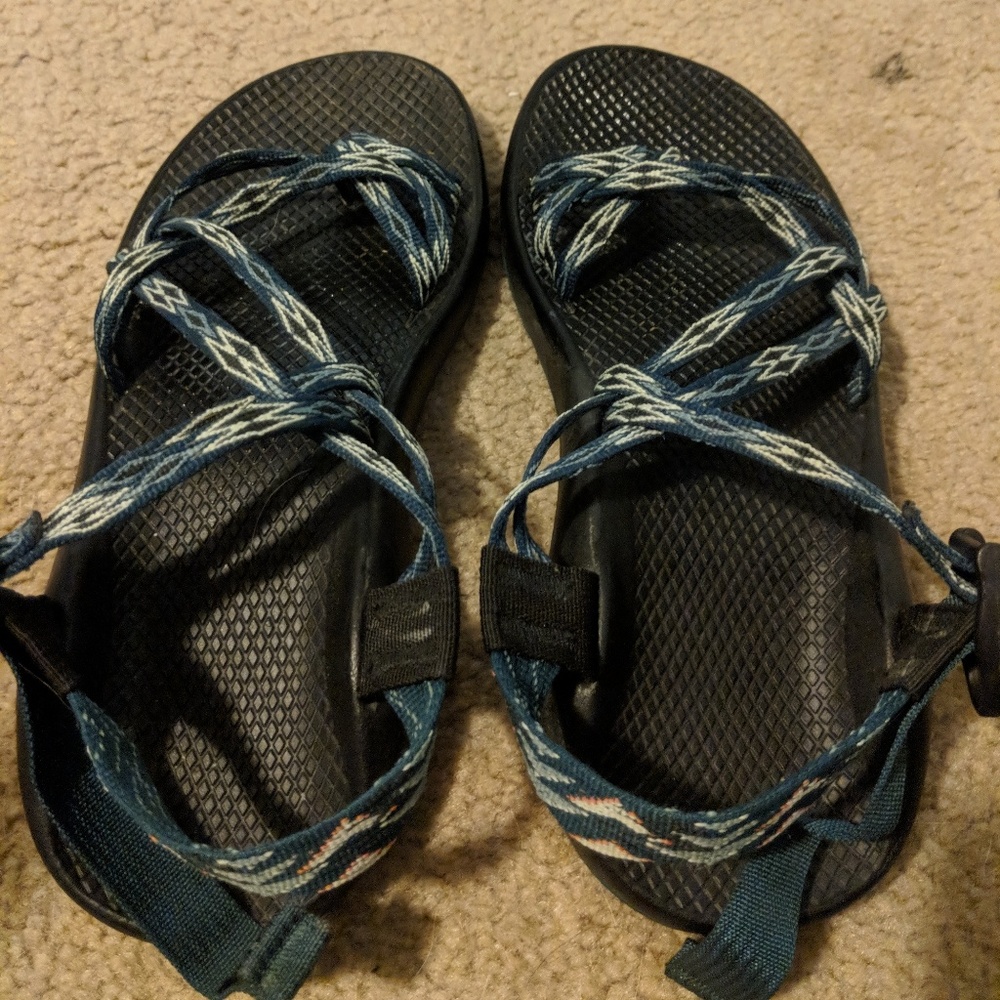 Blue Chacos sandals